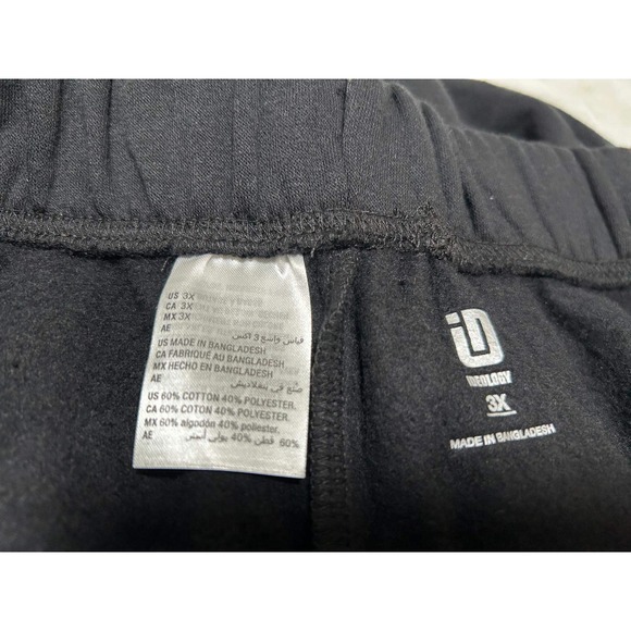 Ideology Womens Black Sweatpants Joggers Drawstring Waist Elastic Cuffs Sz 3X - Picture 5 of 6